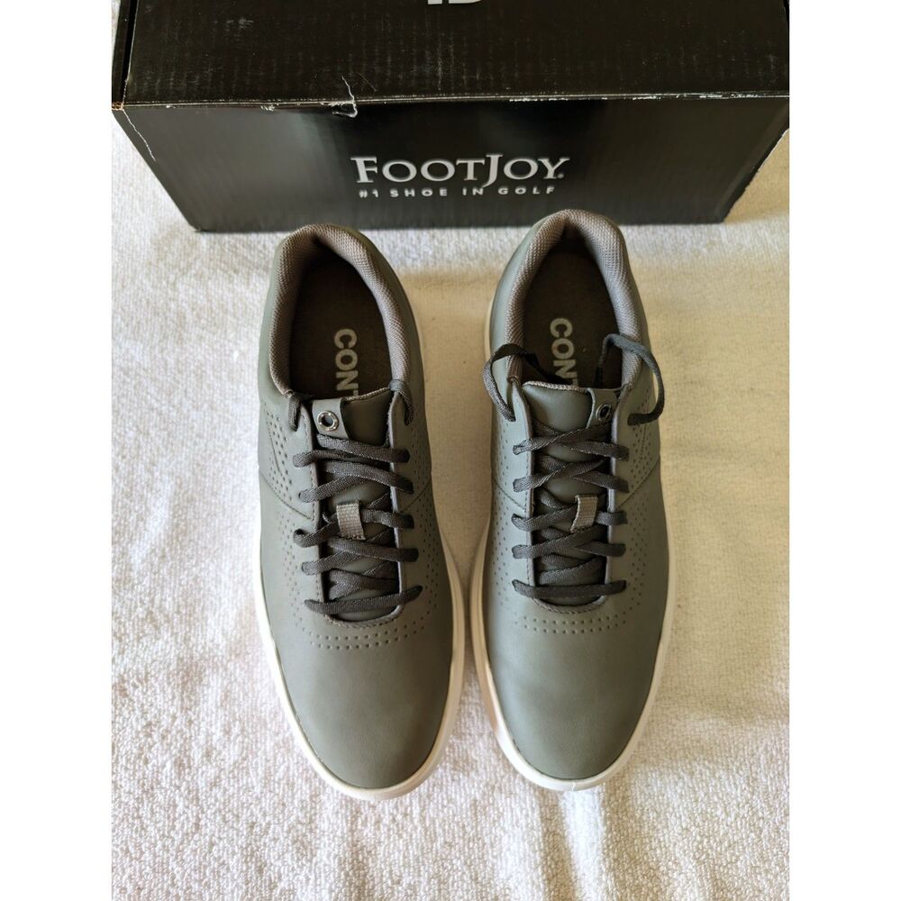 FootJoy Contour Casual Golf Shoes Mens 9M Gray Spikeless Waterproof